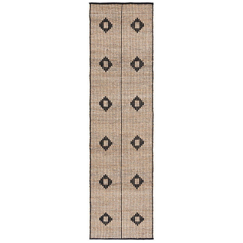 Kornelis natural fiber flatwoven jute rug, Tapis de couloir 2 pi 3 po x 9 pi