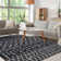 Gingham Shag Area Rug