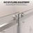 CatalystFP 62"-67"W x 76"H Double Sliding Frameless Shower Door in Brushed Nickel with 3/8" Clear Glass-112003523-132934451