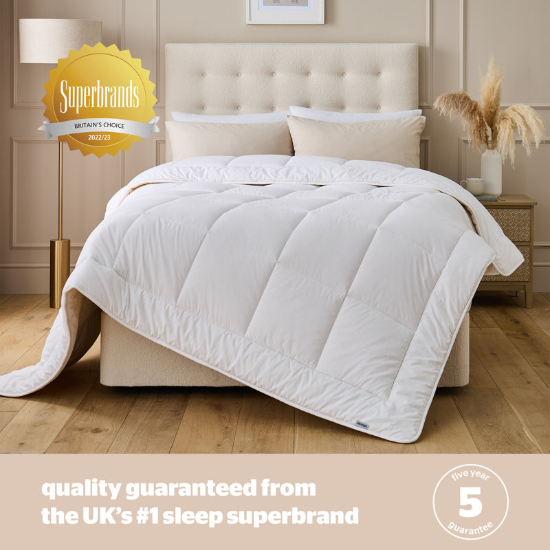 Silentnight Natural Wool Heavyweight Duvet with Pure Cotton Cover, SuperKing