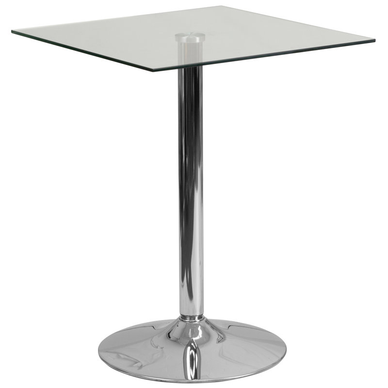 Cudney Glass Top Metal Base Dining Table
