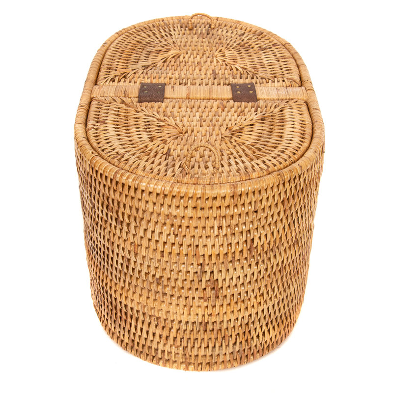 Couvre-boîte à mouchoirs en rotin Esmeray, Brun