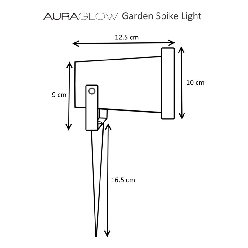 Funes Black Metal Metal Pathway Light