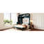 Grand lit mural avec tablettes, panneau, beige, peu encombrant pour les petites pièces polyvalentes, abaissement en douceur, contreplaqué intégré