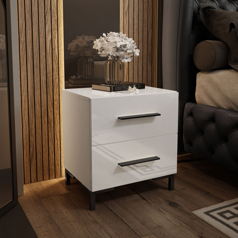 Laleh 2 Drawer Bedside Table