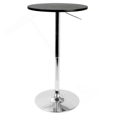 Adjustable Contemporary Bar Table In Black By Lumisource