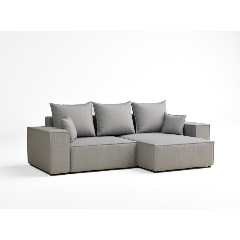Upholstered Corner Sofa, Right Hand Facing, Beige