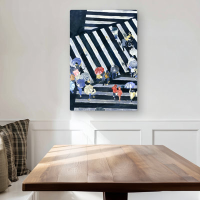 Main Street Industrial Blue Metal Print for Home Decor