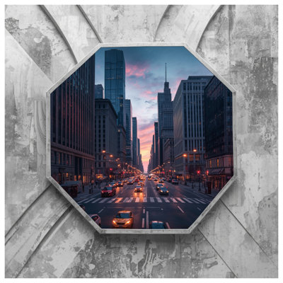 City Street View Double Sided Throw Pillows