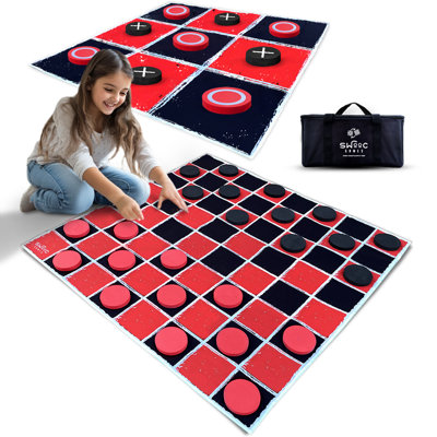 Giant Checkers and Tic Tac Toe Game