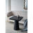 20x20x24" Black Square Side Table with Pedestal Base