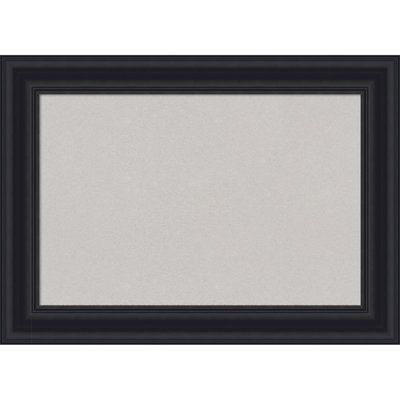 Dalat Black Framed Corkboard, Grey Cork Bulletin Board, Organization Board, Pin Board