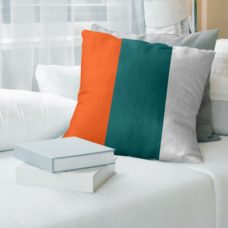 Housse de coussin, 14 po x 14 po, Turquoise, Polyester filé