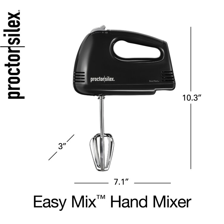 Proctor Silex 5 Speed Hand Mixer - White