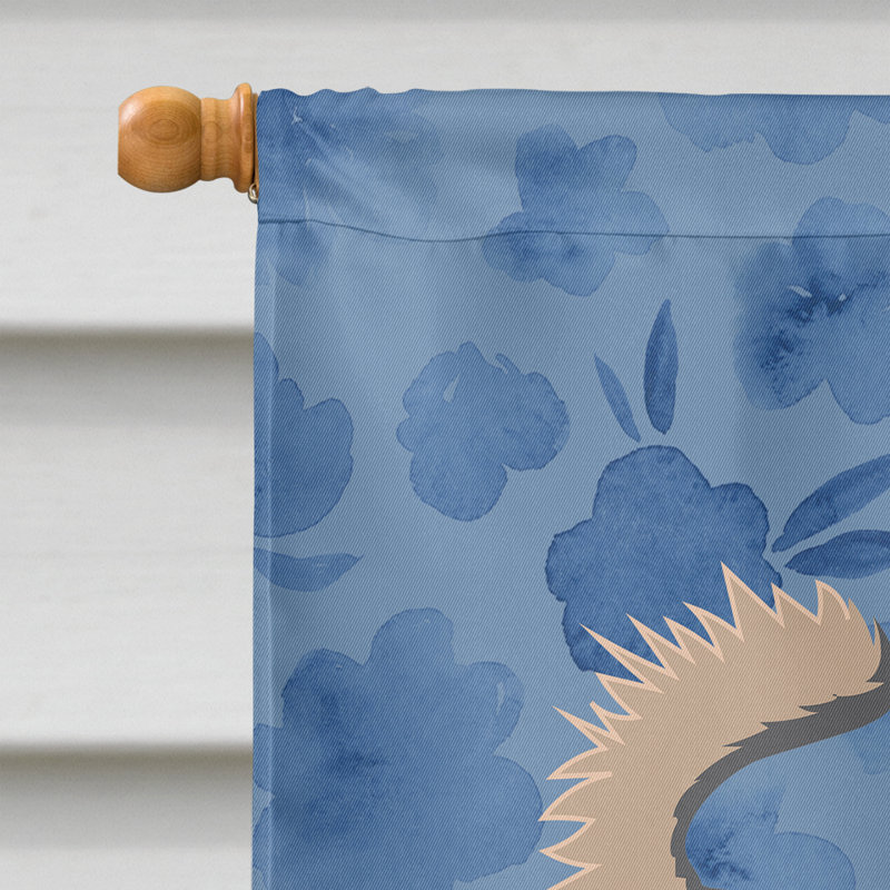 Caniche en polyester à 2 côtés 40 x 28 po standard welcome drapeau maison, Chihuahua à poils longs 1