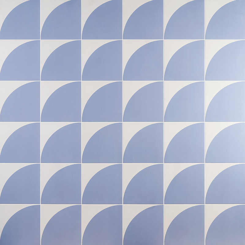 Bond Tile Stacy Garcia Victoria 8" x 8" Porcelain Encaustic Patterned Look Wall & Floor Tile, 8" W x 8" L, Blue