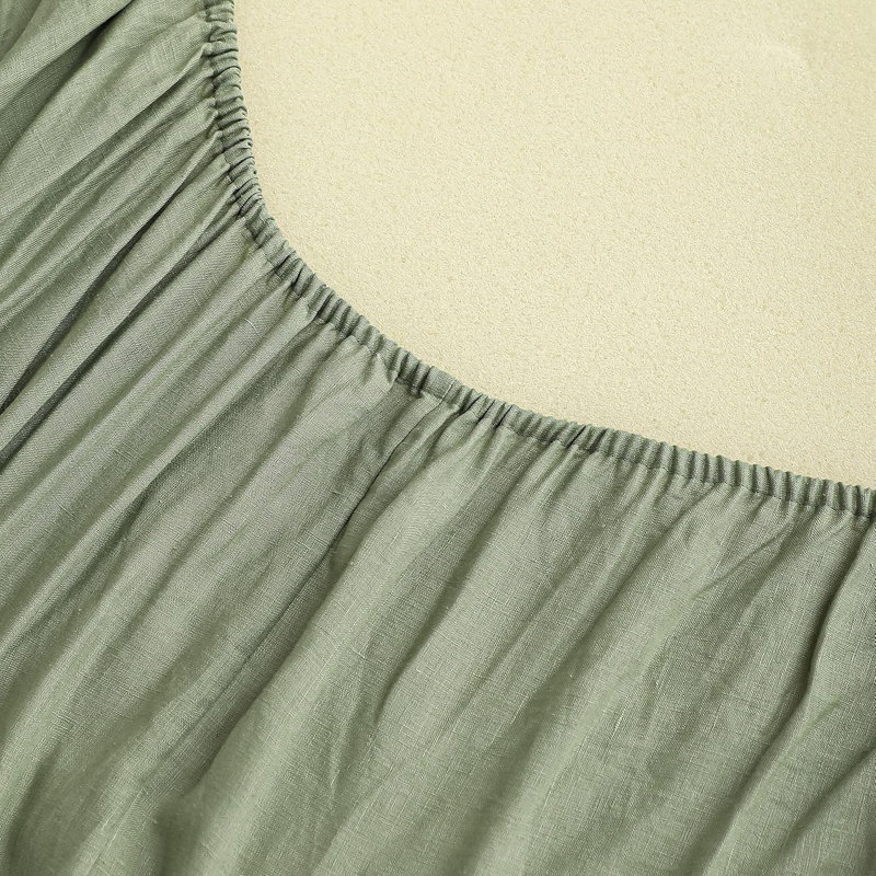 Ensemble de draps 100% lin, 6 pièces de draps en lin naturel français, Très grand drap de très grand lit 1 drap-housse