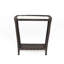 Table d'appoint en osier Trenton avec plateau en verre pour une utilisation extérieure, ajout durable et élégant à tout patio ou jardin