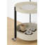 Chariot utilitaire roulant à 2 niveaux avec plateau en cuir et roulettes verrouillables - Chariot de rangement mobile robuste pour la cuisine, le salon, la chambre à coucher et le bureau