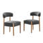 Ensemble de chaises de salle à manger rembourrées H 19,1 po (ensemble de 6)-1902280149