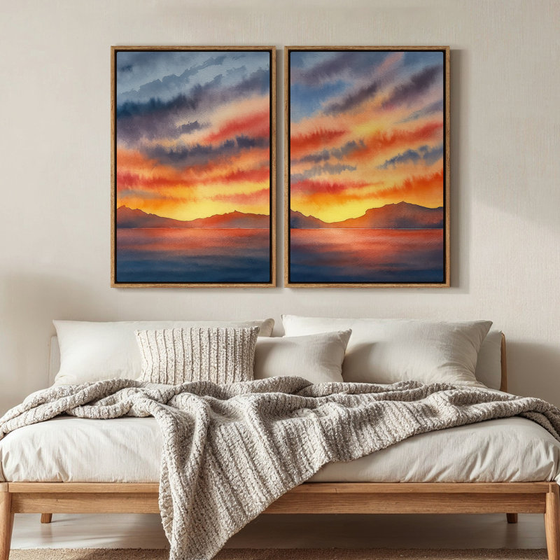 Art mural encadré, impressions murales abstraites rétro pour chambre à coucher, H 24 po x l 16 po, Naturel