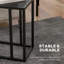 45cm W Metal Bedside Table