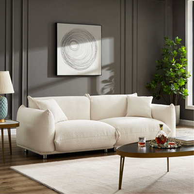 Upholstered 33.05 " Sherpa Loveseat