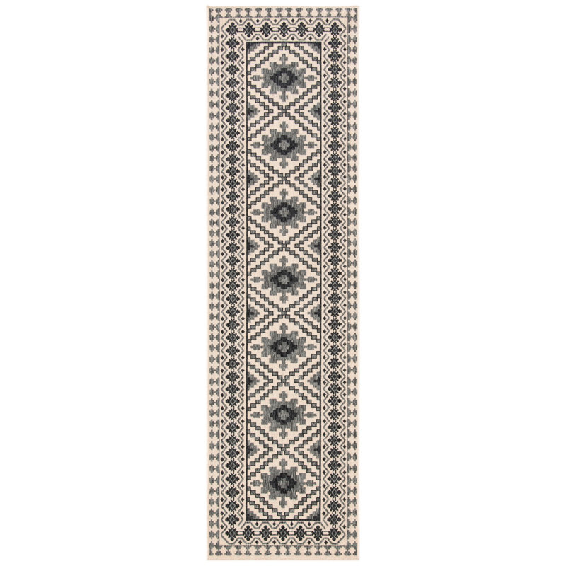 Tapis d'intérieur / extérieur Northpoint Veranda Performance Southwestern, Tapis de couloir 2 pi 3 po x 12 pi