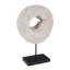 Eroded Wood Circle Sculpture on Stand