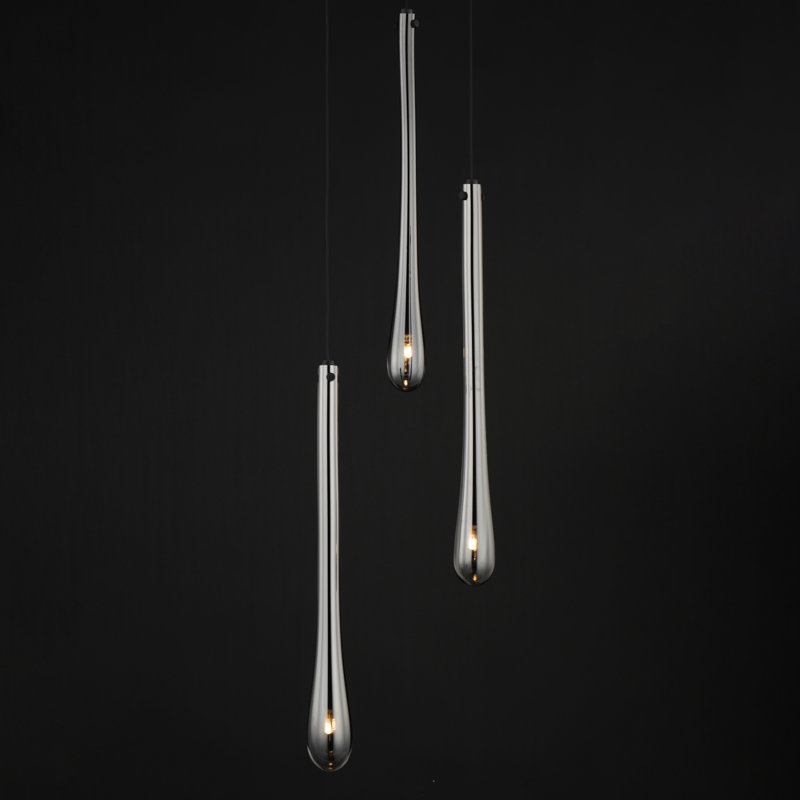 Luminaire suspendu à 3 lumières, Noir