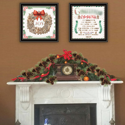 Elegant Living Room Accessory: 2 Framed - Multicolor Wood And Paper, 14X1x4, 4Lb Bedroom Decor: