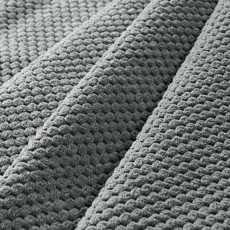 Grain de café modulaire entièrement rembourré avec coussins décoratifs, Mélange de polyester - gris clair