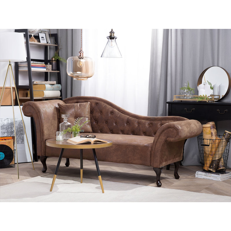 Alline Chaise Lounge, Left Hand Facing, Brown