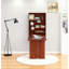 Bureau mural, bureau convertible escamotable, acajou