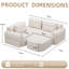 Canapé modulaire modulaire avec méridienne, structure de confort entièrement en mousse, revêtement texturé tissé et design moderne surdimensionné pour la détente dans le salon et les espaces sociaux.-1860775786