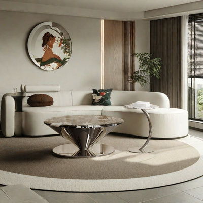 Ensemble de tables basses en marbre