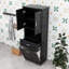 Armoire de salle de bain haute avec panier à linge inclinable et armoire de rangement-1063395266