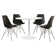 Muccio 5-Piece Round Dining Set Table With Eiffel Chairs