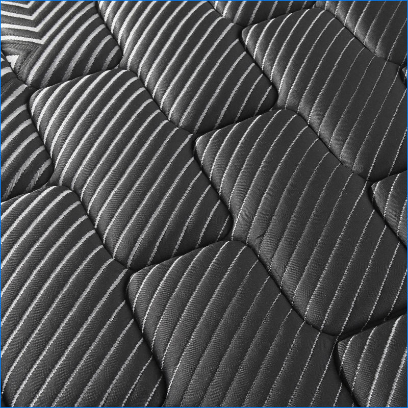 Mattresses, 14\" Firm Quilted Twin Cooling Mattress with Ice Cover &amp; Copper-Gel Foam | Foam+Spring | Black