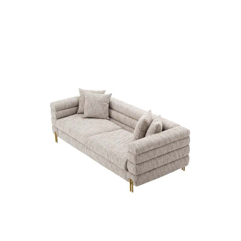 York 90.55'' Upholstered Sofa, Beige