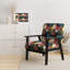Fauteuil d'appoint rembourré à motif multicolore
