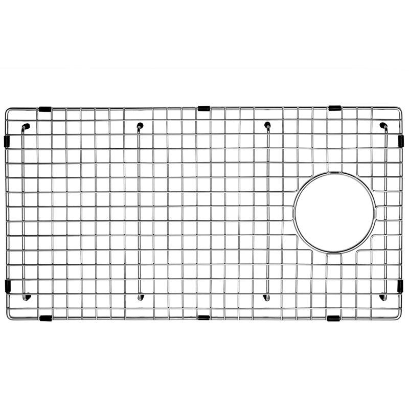 26.93-in x 14.09-in Side Drain Heavy-Duty Stainless Steel Sink Protector