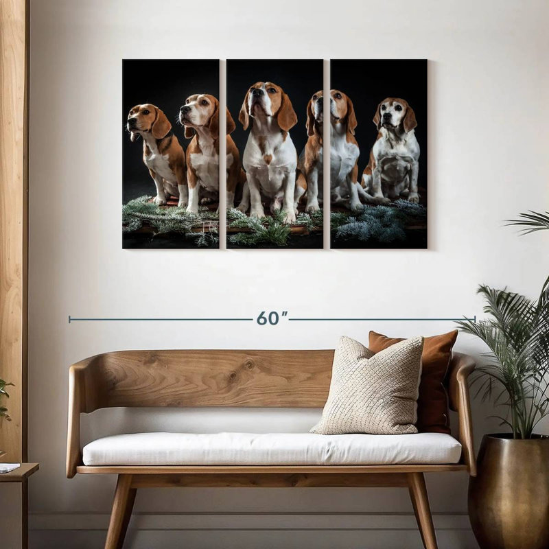 Beagle Squad, 28" H x 45" W