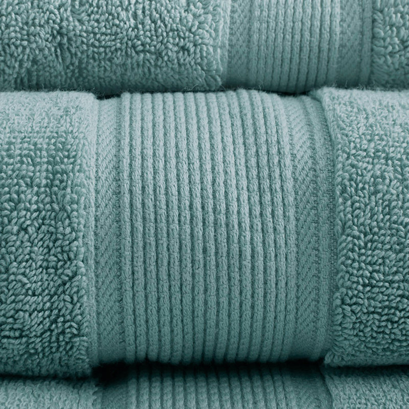 100% Cotton 8 Piece Antimicrobial Towel Set, Dusty Green