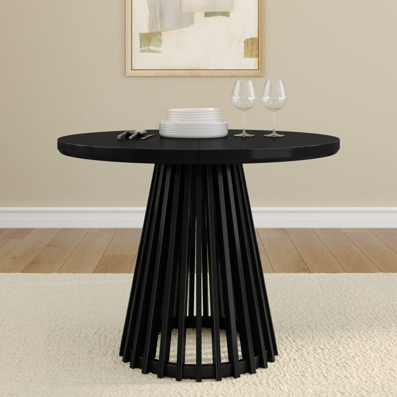 Table de salle à manger Lido, Noir, noir, noir, noir