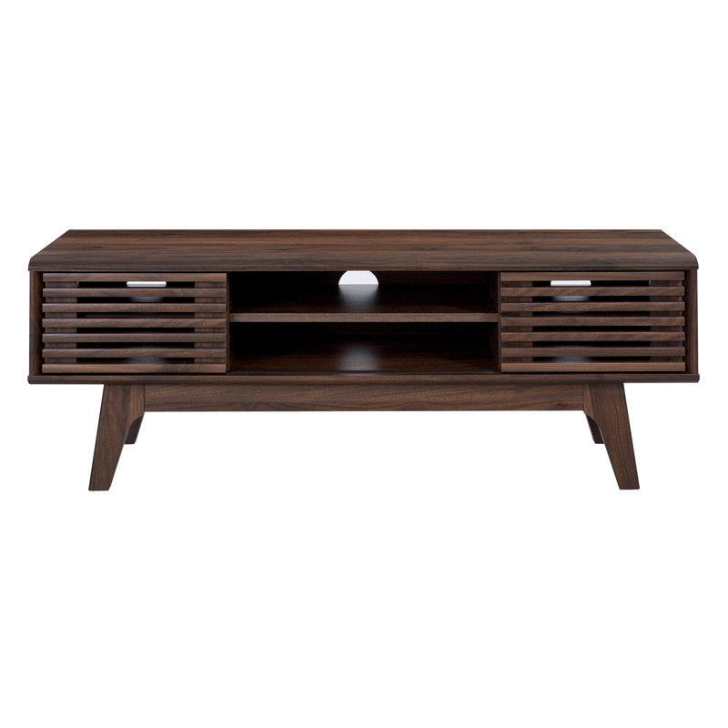 Emaline TV Stand for TVs up to 43", Walnut Brown
