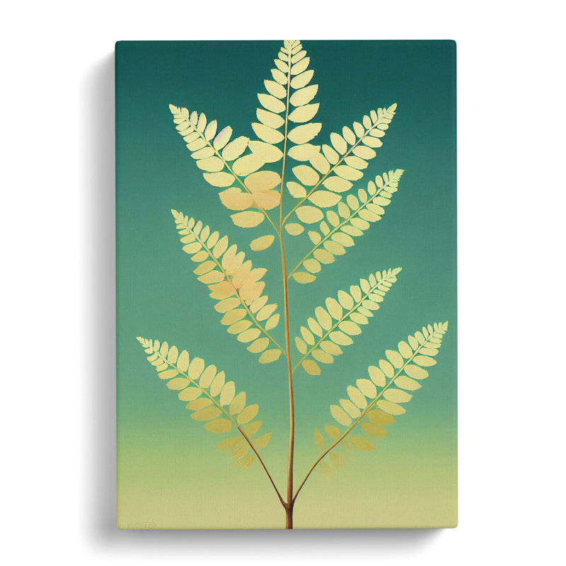 Loughguile Fern Leaf Single - Wrapped Canvas, 60cm H x 40cm W x 3cm D