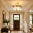 4-Light Tiffany Style Semi-Flush Mount Ceiling Light