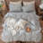 MooMee Striped Duvet Cover Set 100% Washed Cotton Linen Like Textured-111721002-112681251