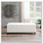 Banc de rangement en lin capitonné-683682704